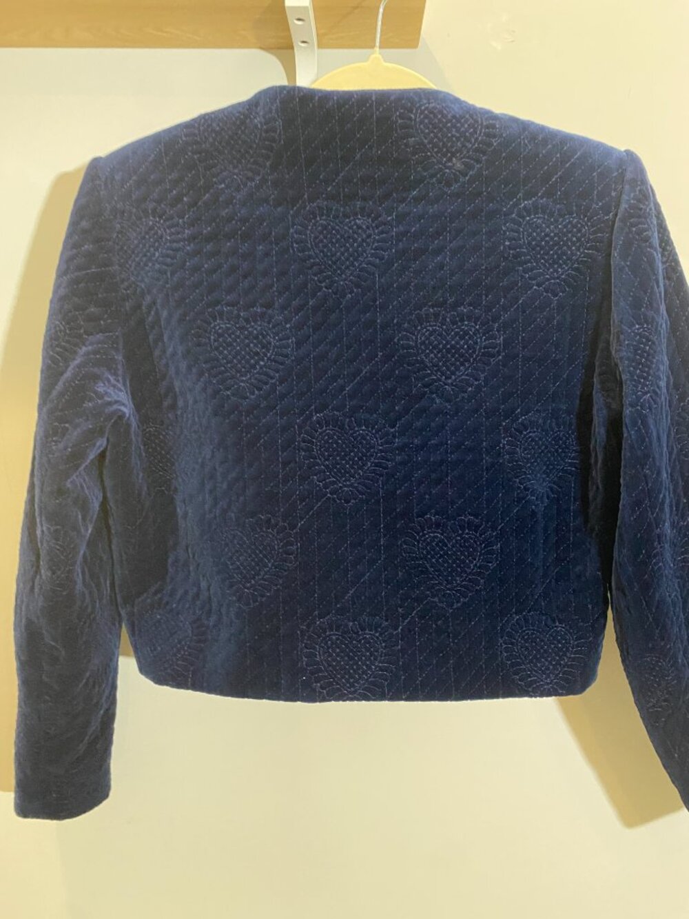 Max Mara Pianoforte ~ Quiet Luxury ~ Vintage Velveteen Quilted Cropped Jacket - Picture 5 of 7